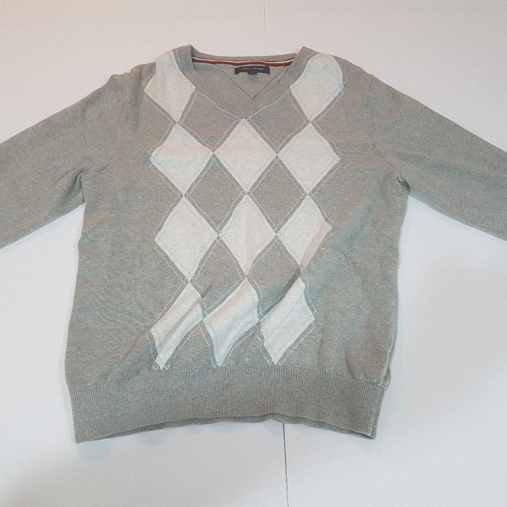 Grey Argyle Tommy Hilfiger Sweater